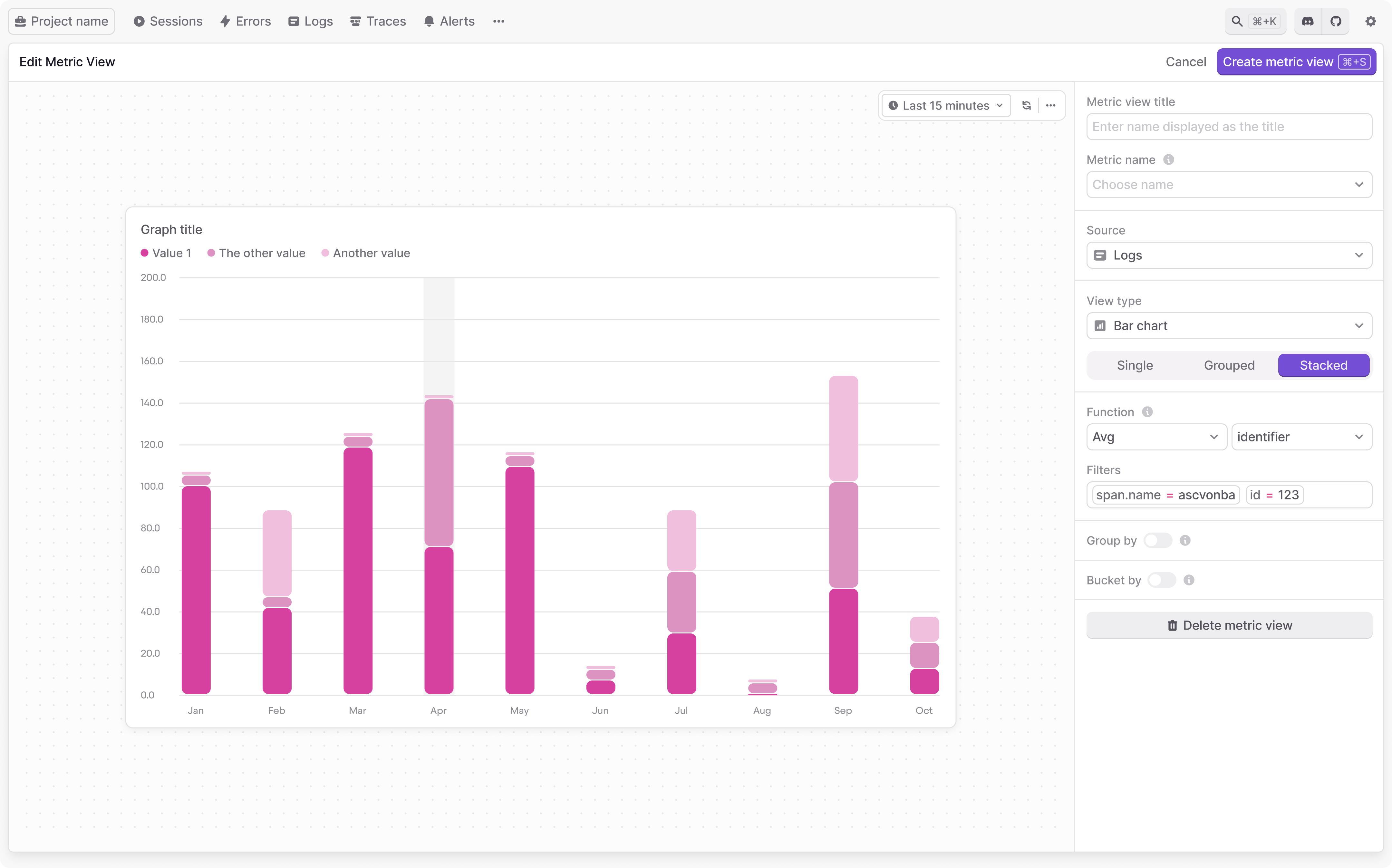 Graphing editor page